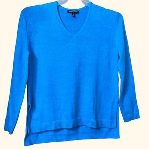 Banana Republic Factory Blue V-Neck Sweater